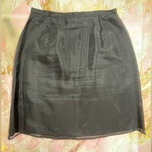 Drama Vintage black organza a-line skirt L